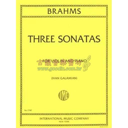 Brahms Three Sonatas Opu.78,100,108 for Violin and Piano