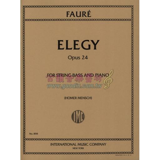 Faure Elegy Op.24 for String Bass and Piano