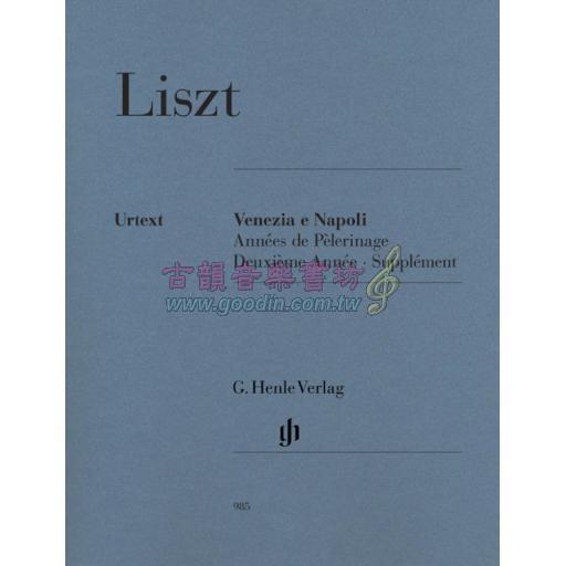 Liszt Venezia e Napoli for Piano Solo <售缺>