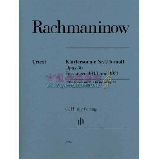 Rachmaninow Sonata No. 2 in B flat Minor Op. 36 Versions 1913 and 1931 for Piano Solo