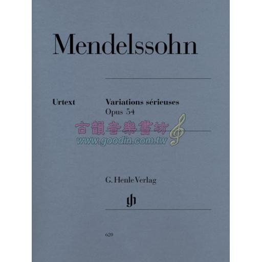 Mendelssohn Variations sérieuses Op. 54 for Piano Solo