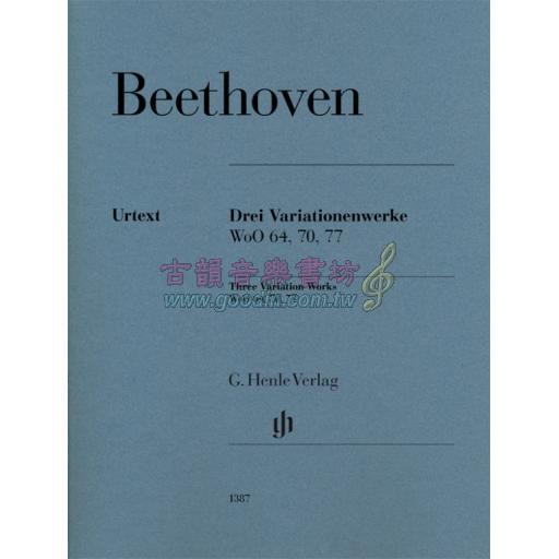 Beethoven Three Variation Works WoO 64,70,77 for Piano Solo