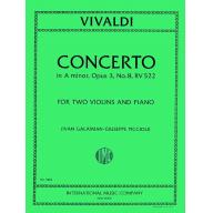 *Vivaldi Concerto in A minor Op.3 No.8 RV522 for Two Violins and Piano <售缺>