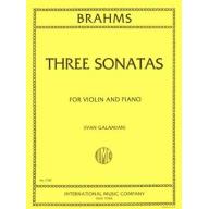 Brahms Three Sonatas Opu.78,100,108 for Violin