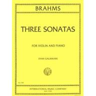 Brahms Three Sonatas Opu.78,100,108 for Violin and Piano