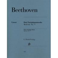 Beethoven Three Variation Works WoO 64,70,77 for Piano Solo