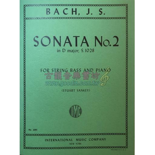 Bach Sonata No.2 in D major, S.1028 (solo tuning)  for String Bass and Piano