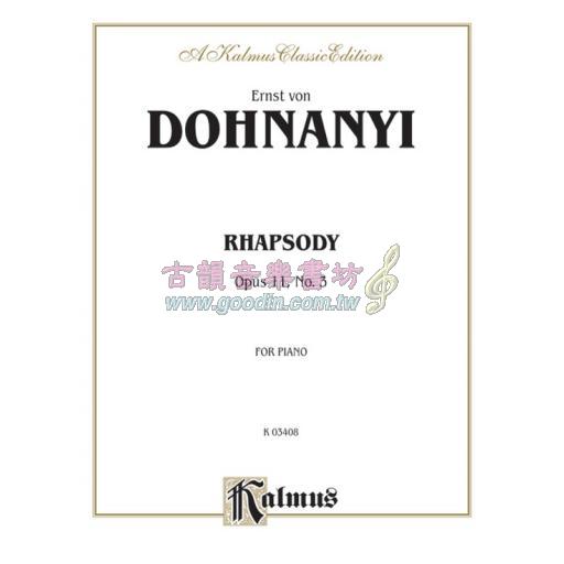 Dohnányi Rhapsody Op.11 , No.3 for Piano