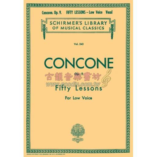 Concone Fifty Lessons, Op. 9 for Low Voice