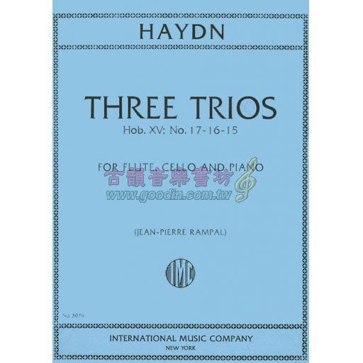 Haydn Three Trios (F,D,G) for Flute, Cello & Piano