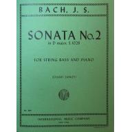 Bach Sonata No.2 in D major, S.1028 (solo tuning)  for String Bass and Piano