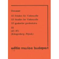 Dotzauer 113 Studies Vol.III for Cello