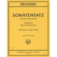 Brahms Sonatensatz (Scherzo) (Op. posth.) for Viol...