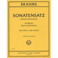 *Brahms Sonatensatz (Scherzo) (Op. posth.) for Viola and Piano