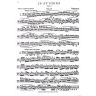 Merk 20 Studies Op.11 for Cello Solo