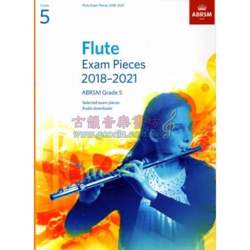 < 特價 >英國皇家 ABRSM 長笛考曲 Flute Exam Pieces from 2018–2021 , Grade 5