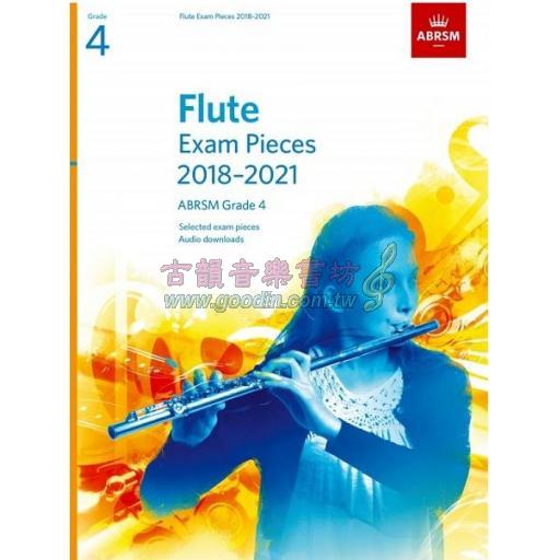 < 特價 >英國皇家 ABRSM 長笛考曲 Flute Exam Pieces from 2018–2021 , Grade 4