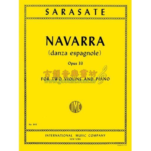 Sarasate Navarra Op.33 for Two Violins and Piano