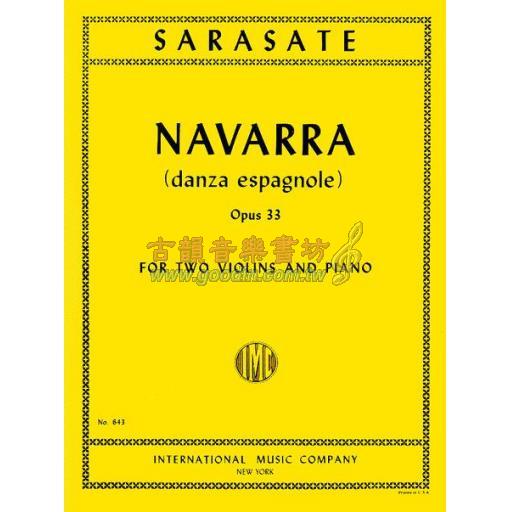 Sarasate Navarra Op.33 for Two Violins and Piano