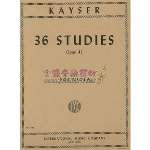 Kayser 36 Studies Op.43 for Viola Solo