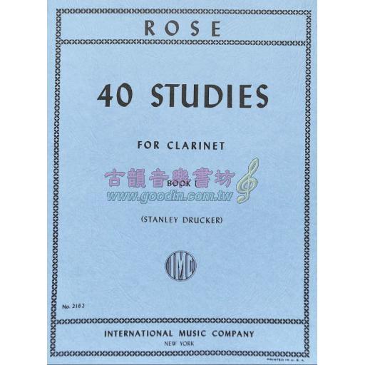 *Rose 40 Studies Vol. I for Clarinet