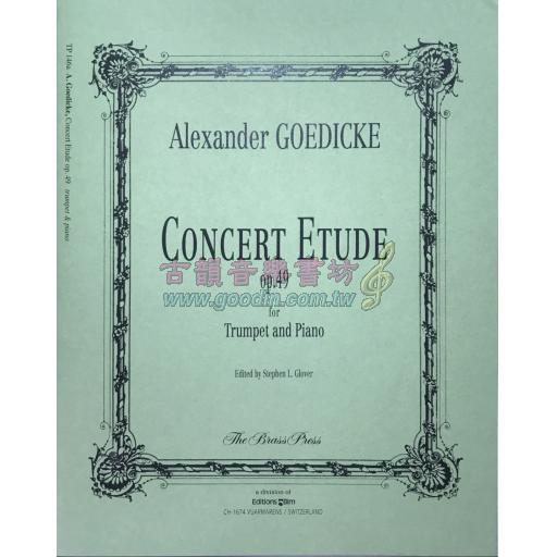 Alexandre Goedicke Concert Etude Op.49 for Trumpet and Piano