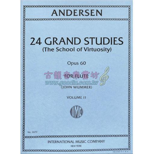 Andersen 24 Grand Studies Op.60 Vol.II for Flute