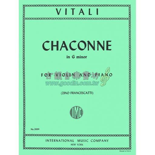 Vitali Chaconne in G Minor for Violin and Piano