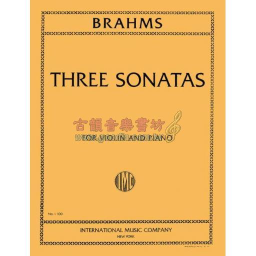 Brahms Three Sonatas Op.78,100,108 for Violin and Piano