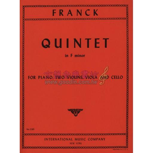 Franck Quintet in F minor for Piano, Two Violins, Viola and Cello
