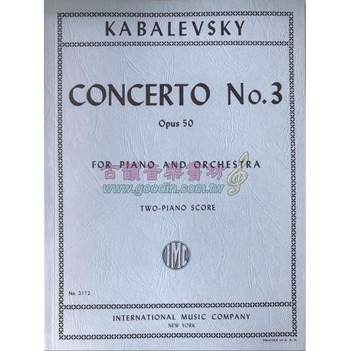 Kabalevsky Concerto No.3 Op.50 for Piano and Orchestra (2 Pianos, 4 Hands / Score)