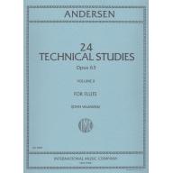 Andersen 24 Technical Studies Op.63 Vol.II for Flute Solo