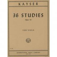 Kayser 36 Studies Op.43 for Viola Solo