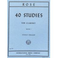 Rose 40 Studies Vol.I for Clarinet