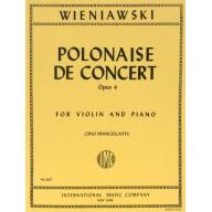 *Wieniawski Polonaise de Concert in D Major Op.4 for Violin and Piano