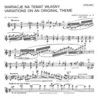 Wieniawski Variations on an Original Theme Op. 15 for Violin and Piano