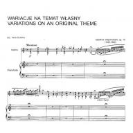Wieniawski Variations on an Original Theme Op. 15 for Violin and Piano