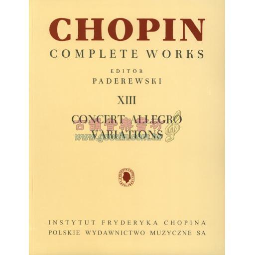 Chopin Complete Works XIII - Concert Allegro Variations <售缺>