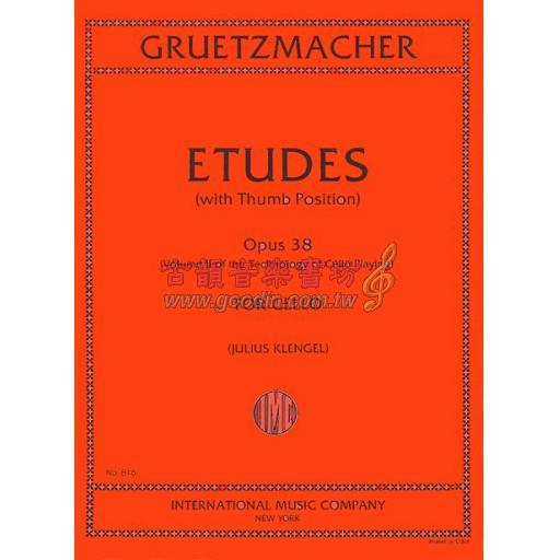 Gruetzmacher Etudes (with Thumb Position) Op. 38 for Cello