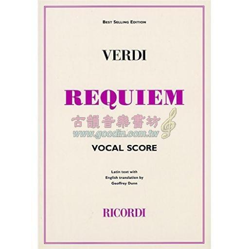 Verdi Requiem for Vocal Score