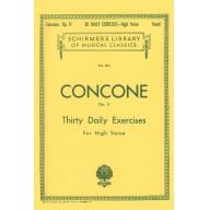 Concone Thirty Daily Exercises, Op. 11 for High Vo...