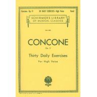 Concone Thirty Daily Exercises, Op. 11 for High Vo...