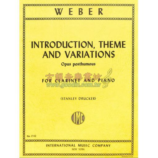 Weber Introduction, Theme and Variations (Op. posth.) for Clarinet and Piano