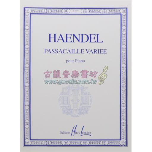 Haendel Passacaille Variee pour Piano