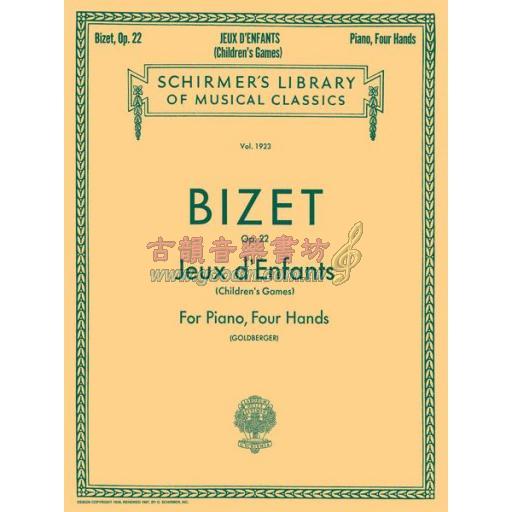 Bizet Jeux d'Enfants (Children's Games), Op. 22 for 1 Piano, 4 Hands