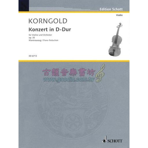 Korngold Concerto in D Major Op. 35 for Violin and Orchestra (Piano Reduction)