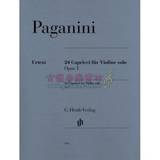 Paganini 24 Capricci Op. 1 for Violin Solo