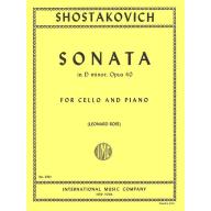 Shostakovich Sonata in D Minor, Op. 40 for Cello and Piano