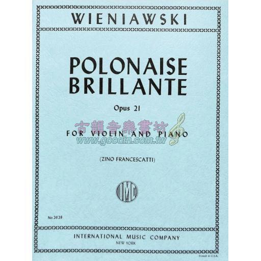 Wieniawski Polonaise Brillante in A Major Op. 21 for Violin and Piano