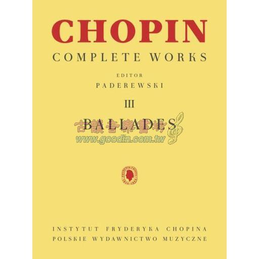 Chopin Complete Works III - Ballades